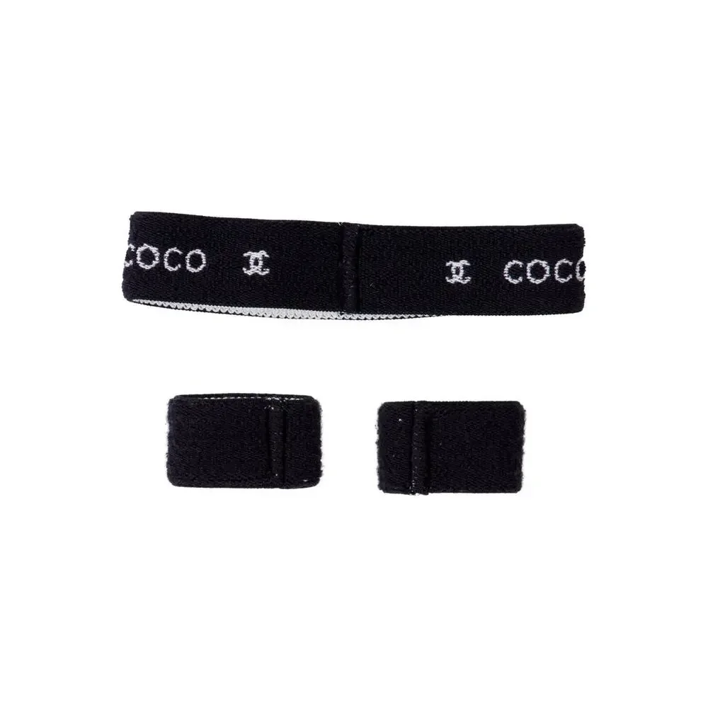 Chanel Multicolor CC Logo Coco Headband & Wristband Set